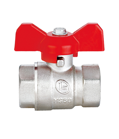 Double Lin Ball Valve, butterfly handle (LL1042)
